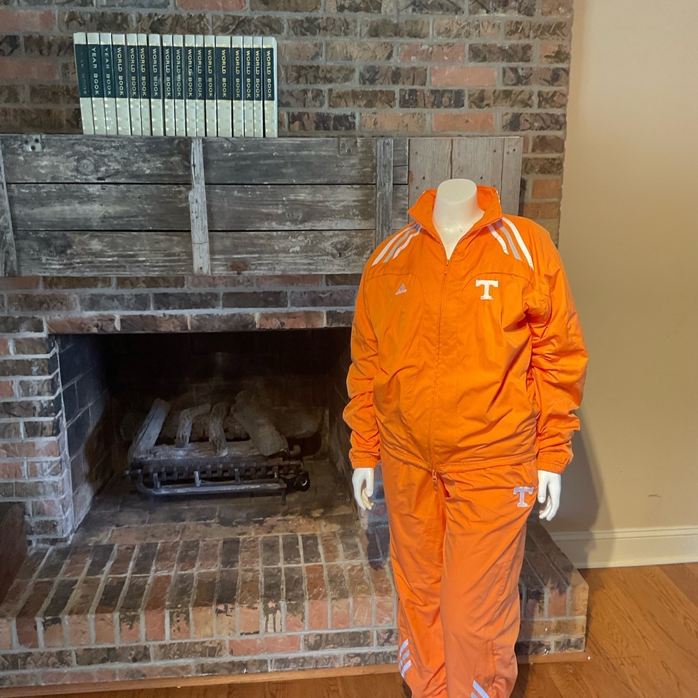 Vintage adidas Track Jacket and Pant Set with White Stripes Tennessee Vols
